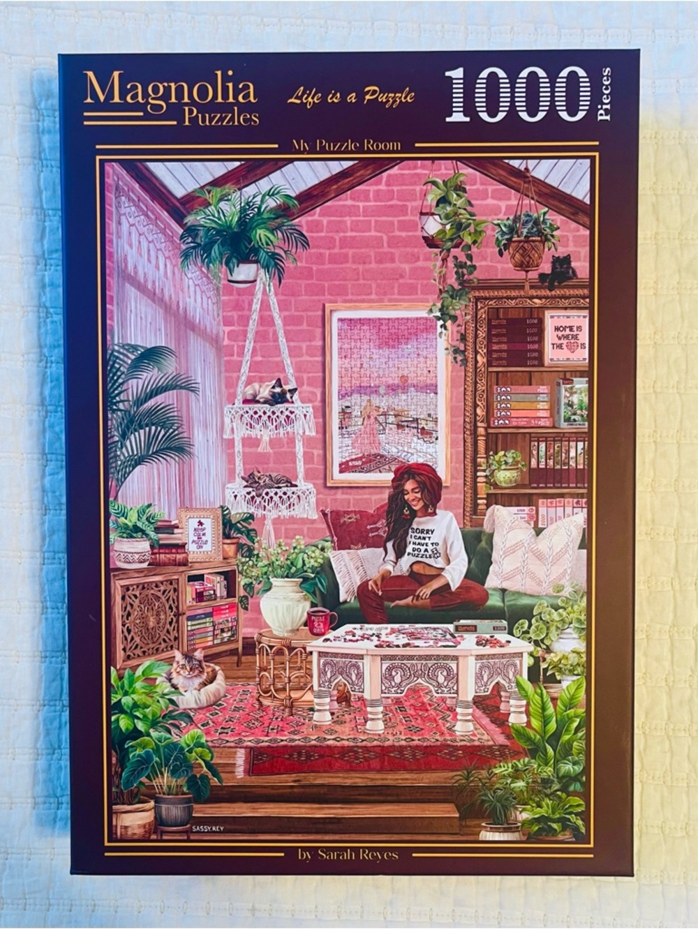 Magnolia Puzzles, My Puzzle Room, 1000 Piece Puzzle by Sarah Reyes